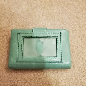 Hobo Bags Light Green Leather Medium Wallet